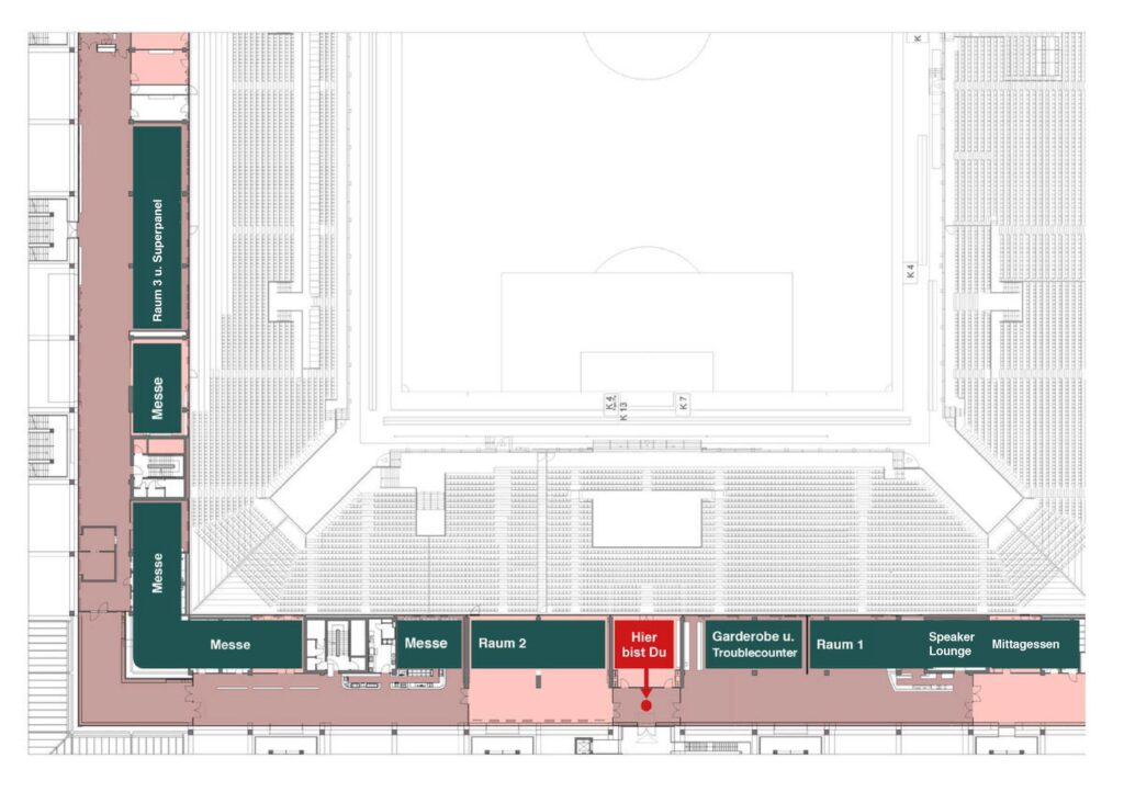 RheinEnergieSTADION room layout for AI Coding Days 2026
